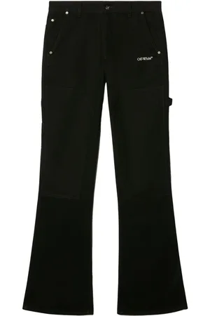 OFF-WHITE Logo-embroidered trousers