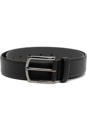 HUGO BOSS Logo-plaque leather belt