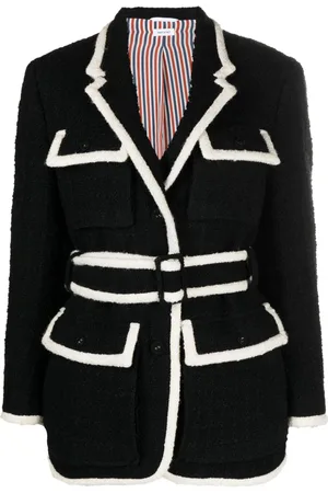 Thom Browne Belted tweed jacket