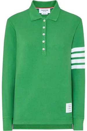 Thom Browne 4-Bar long-sleeved polo top