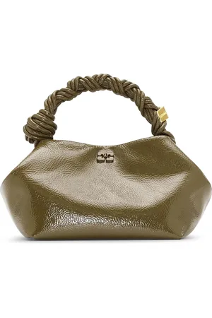 Ganni Bou braided-handle tote bag