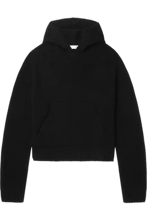 Palm Angels Curved logo knitted hoodie