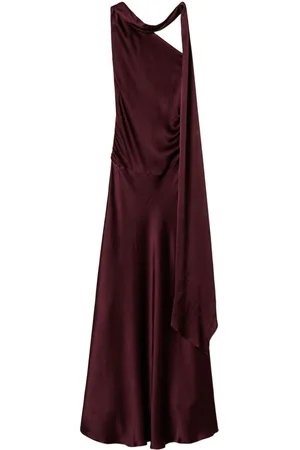 Twin-Set One-shoulder satin dress