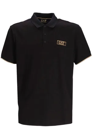EA7 Logo patch polo shirt