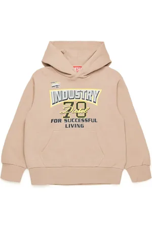 Diesel Slogan-print cotton hoodie