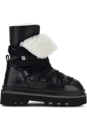 Hogan Faux-fur trim ankle boots