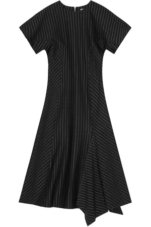 Ganni Striped jersey midi dress