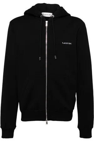 Lanvin Archives print zipped hoodie