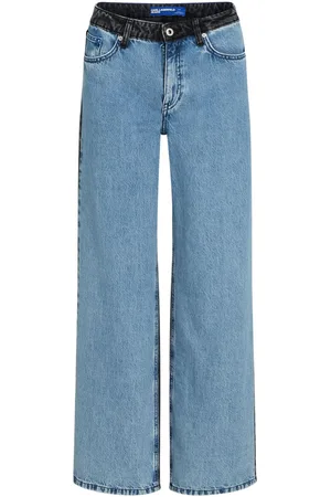 Karl Lagerfeld Colour-block mid-rise jeans