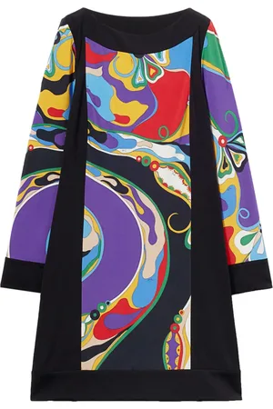 Puccini Orchidee-print mini dress