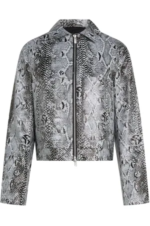 Karl Lagerfeld Snake-print faux-leather jacket