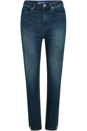 Karl Lagerfeld High-rise split-hem jeans