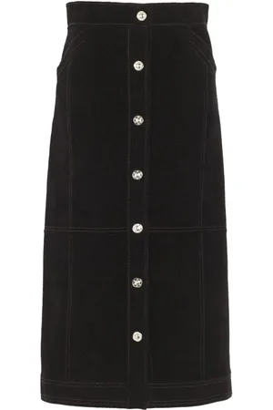 Barrie High-waisted midi skirt