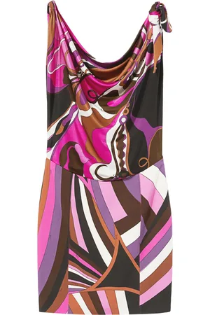 Puccini Orchidee and Iride-print mini dress