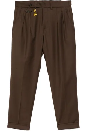 Manuel Ritz Pleated tapered trousers