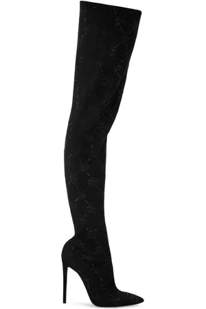 Philipp Plein 120mm monogram-pattern boots