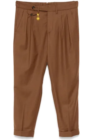 Manuel Ritz Flannel double-pleat trousers