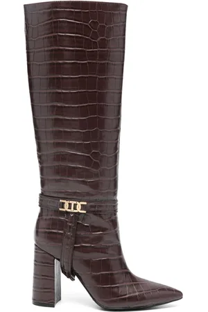 Twin-Set 100mm croc-effect boots