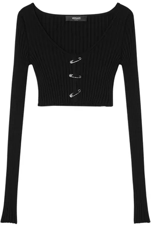 VERSACE Ribbed-knit cardigan