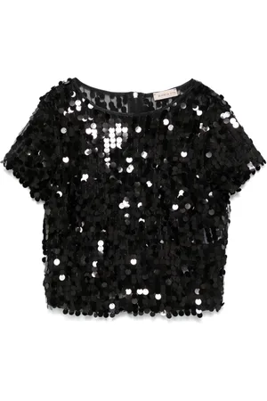 BLANCA Sequinned top