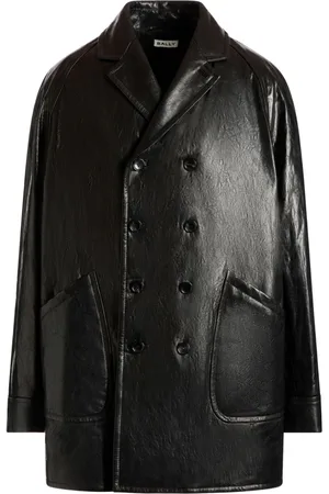 Bally Double-breasted leather coat