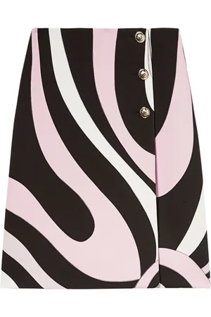 Puccini Abstract-pattern print midi skirt
