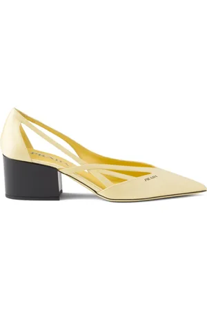 Prada 55mm satin cut-out pumps