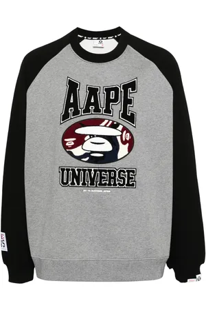 A Bathing Ape Logo patched sweatshirt