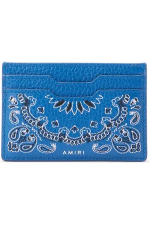 AMIRI Embroidered bandana-motif cardholder