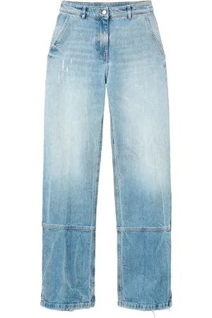 Twin-Set Seam-detail wide-leg jeans