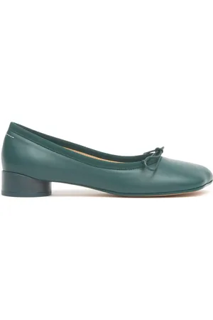 Maison Margiela Anatomic bow-detail leather ballerinas