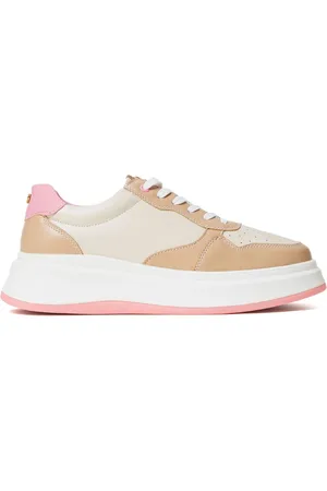 Twin-Set Colour-block faux leather trainers