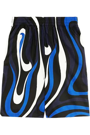 Puccini Marmo-print cotton shorts