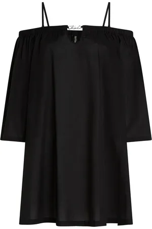 Karl Lagerfeld Signature semi-sheer beach dress