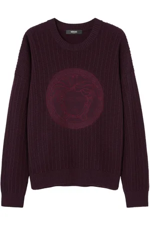 VERSACE Medusa cable knit sweater