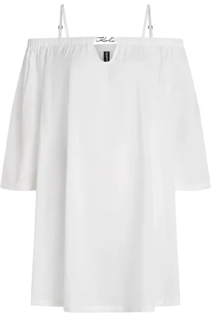 Karl Lagerfeld Signature semi-sheer beach dress