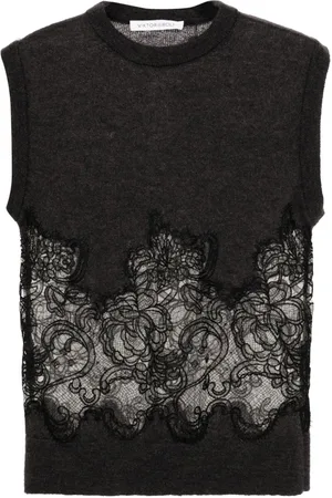 Viktor & Rolf Spencer lace-detail sleeveless jumper