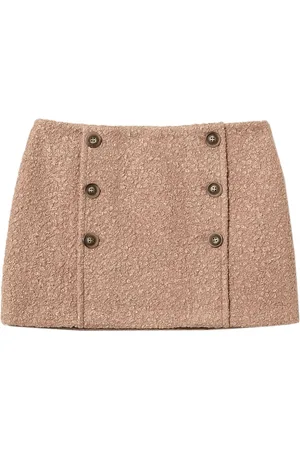 Twin-Set Textured-finish mini skirt