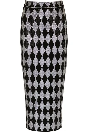 Balmain Rhinestone-embellished midi skirt