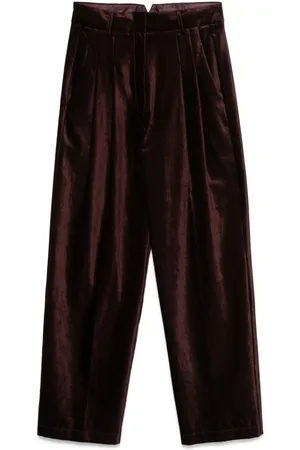 FORTE FORTE Pleated velvet trousers
