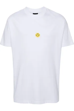 JOSHUA SANDERS Smiley face-embroidered T-shirt