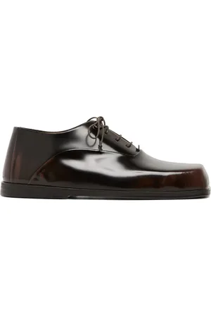 MARSÈLL Panelled patent-leather oxford shoes