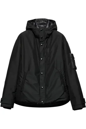 Prada Technical fabric down jacket with hood