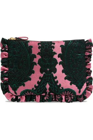 La DoubleJ Jacquard jeans clutch bag