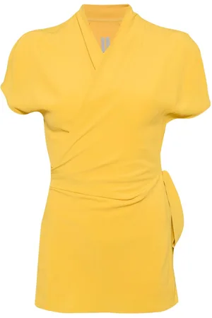 Rick Owens Laura crepe wrap blouse