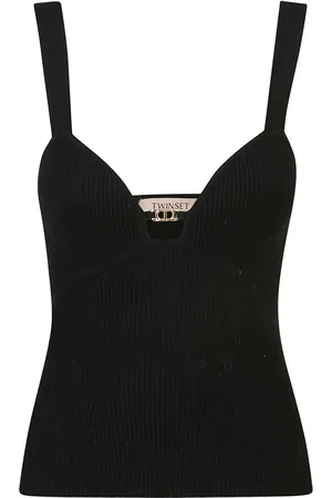 Twin-Set Logo-embellished knitted top