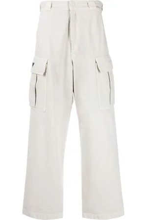 Prada Wide-leg cotton cargo trousers