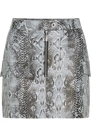 Karl Lagerfeld Snake-print faux-leather mini skirt