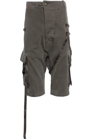 11 BY BORIS BIDJAN SABERI Stonewashed cargo track shorts