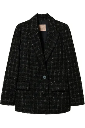 Twin-Set Check pattern boucl?? blazer